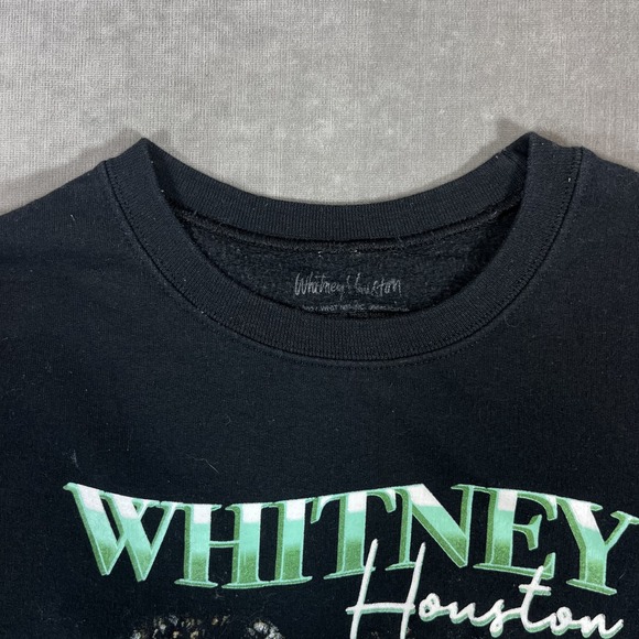 Whitney Houston Men's Small Black Graphic Sweatshirt - Picture 2 of 5